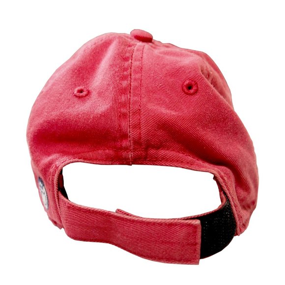 Life is Good Baseball Cap, Red, Distressed, Embroidered Patch, Breathable Cotton - Picture 3 of 4